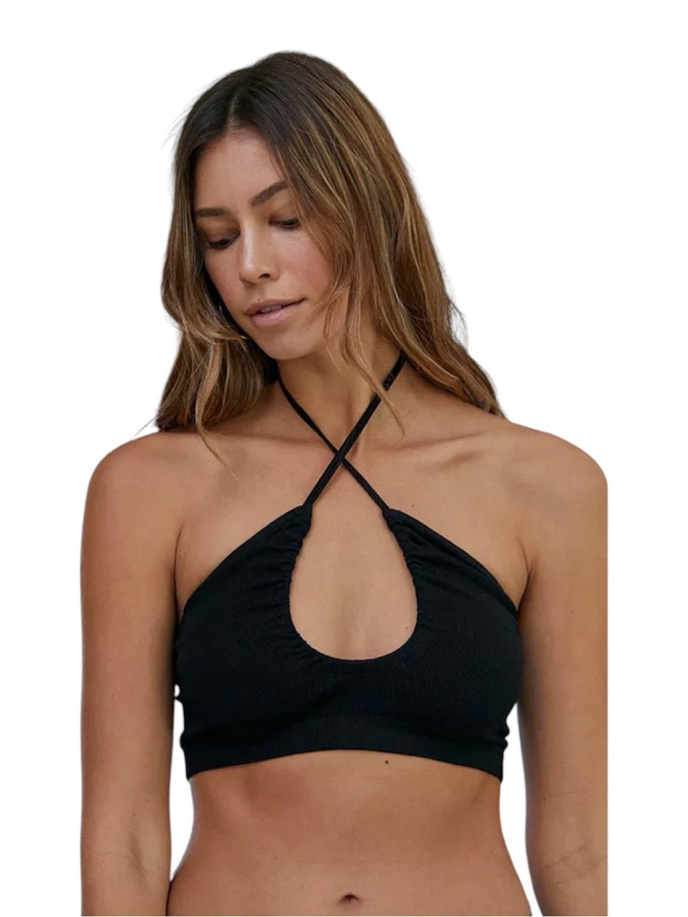 UO Out From Under Key Hole Halter Bralette M/L 🖤✨